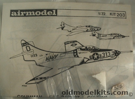 Airmodel 1/72 Grumman F9F Cougar F9F-8T Trainer or F9F-8P Recon Conversions - (F9F8T F9F8P), 203 plastic model kit